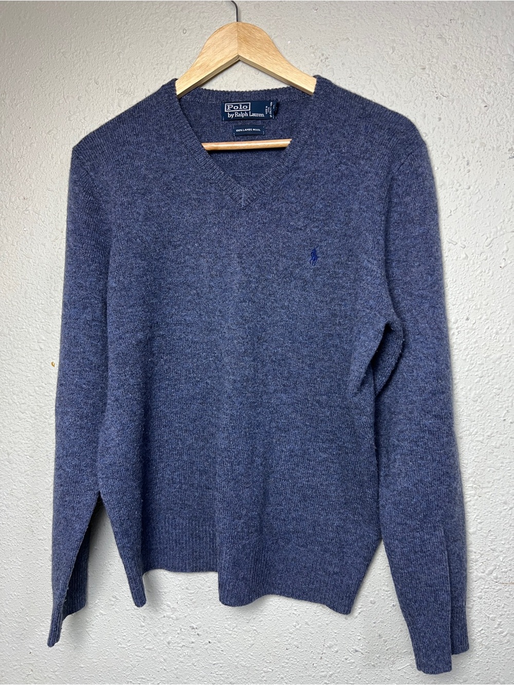 Polo Ralph Lauren Men’s 100% Lambs Wool V-Neck Sweater M